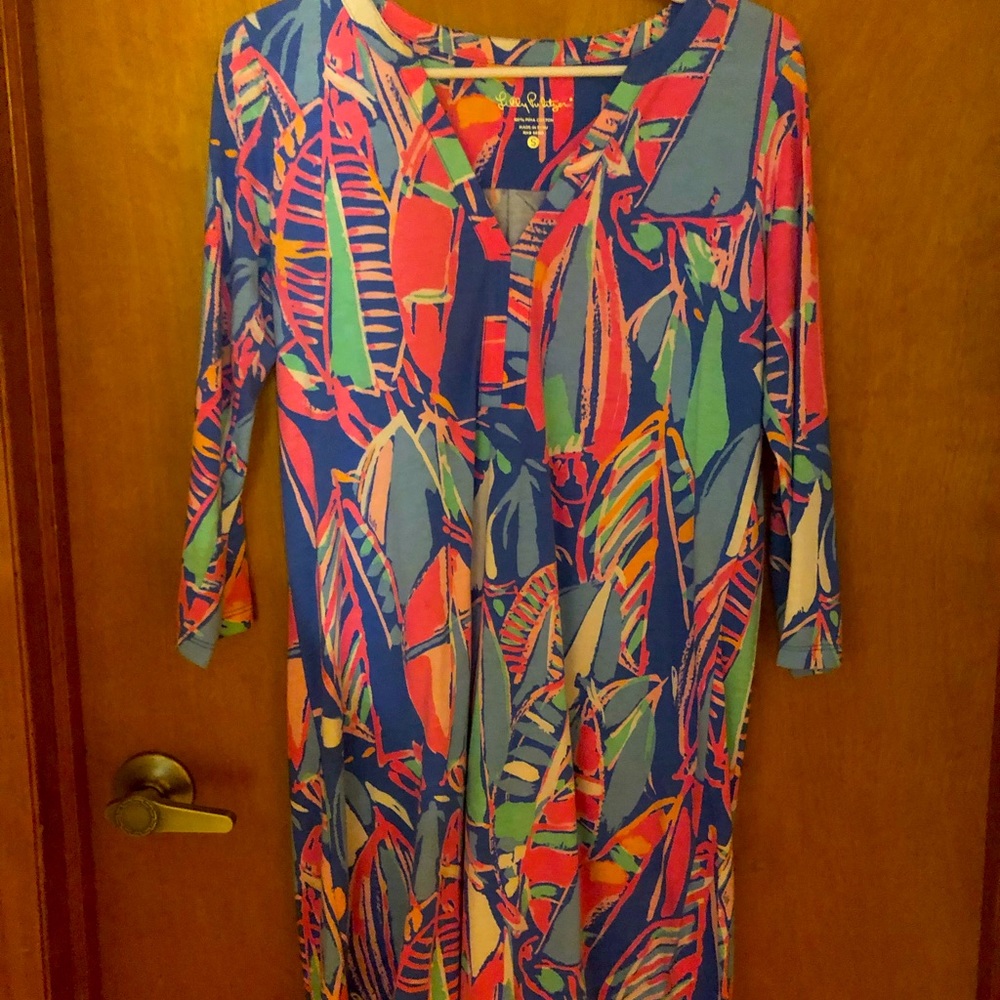 Lilly Pulitzer dress 3/4 sleeve v-neck dress